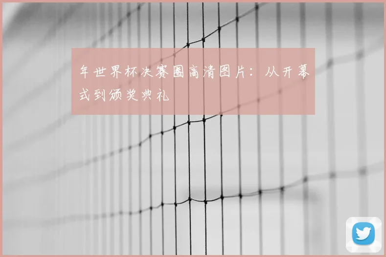 年世界杯决赛圈高清图片：从开幕式到颁奖典礼